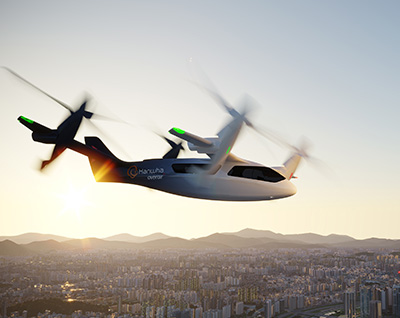Hanwha displayed some of its advanced innovations, including its vision for urban air mobility, at the Paris Air Show.