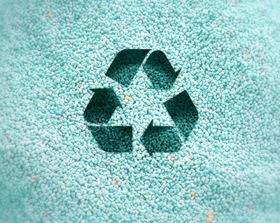 Plastic waste can be made into recycled polyethylene (rPE) pellets that can then be utilized in producing new plastic products.